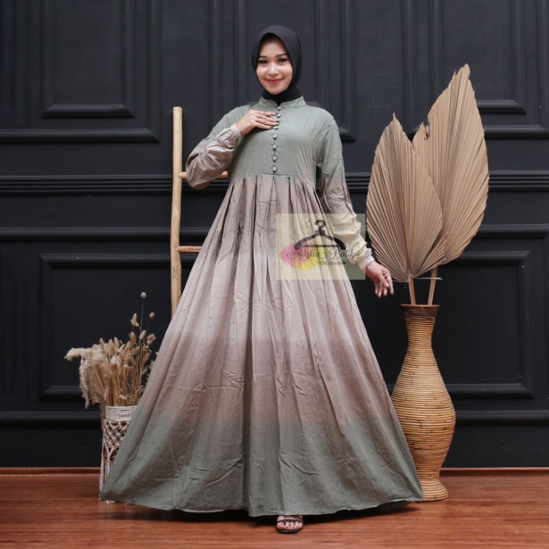 Gamis Twill Candimekar Gradasi BEST SELLER Bisa COD-1