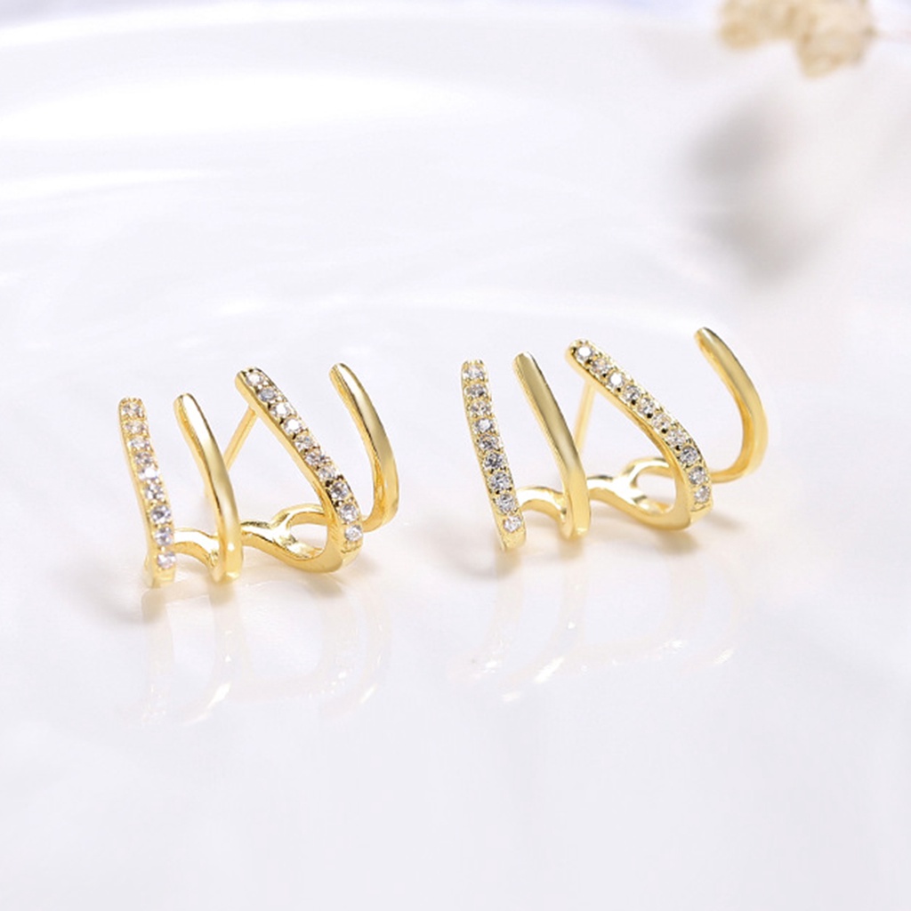 Hu Hu Hu Hu Hu Alat Bantu Pasang Kacamata♡ 1 Pasang Anting Tusuk Berlian Imitasi Model Cakar Sturdy Untuk Wanita