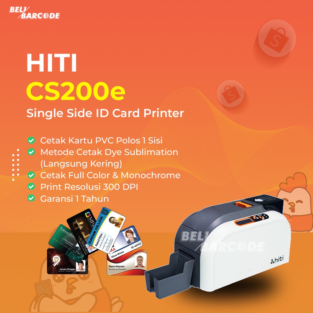 SINGLE SIDE ID CARD PRINTER HITI CS-200E