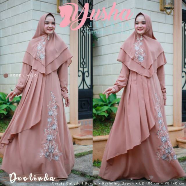 GAMIS DEOLINDA SYARI CERUTY BABYDOLL BORDIR