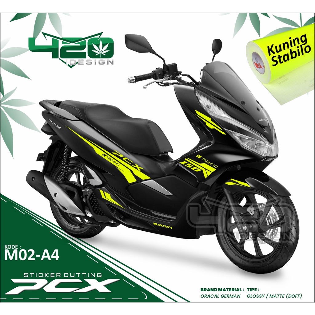CUTTING STICKER HONDA PCX 150 - STIKER STRIPING PCX 150 - CUTTING STIKER LIS VARIASI STABILO - PCXM