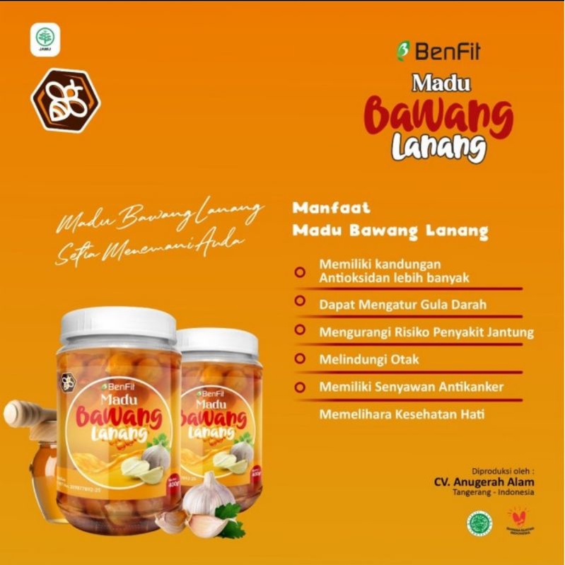 BenFit Madu Bawang Lanang 400ml Madu Bawang Tunggal Untuk Kesehatan