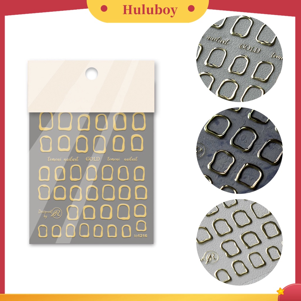 Huluboy Huluboy♡ Stiker Kuku Bahan Kertas Tahan Air Untuk Dekorasi Nail Art