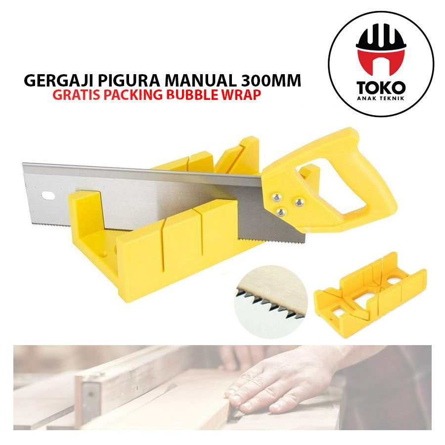 Jual Gergaji Pigura Manual Manual Miter Saw Box + GERGAJI 300 MM