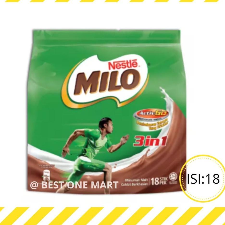 

Terjangkau Milo Sachet 3in1 3 in 1 Original Malaysia Isi 18 Sachet .,