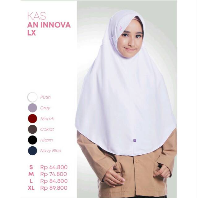 KERUDUNG SEKOLAH RABBANI AN INNOVA LX SIZE S M L HARGA GROSIR TERMURAH Original bahan kaos