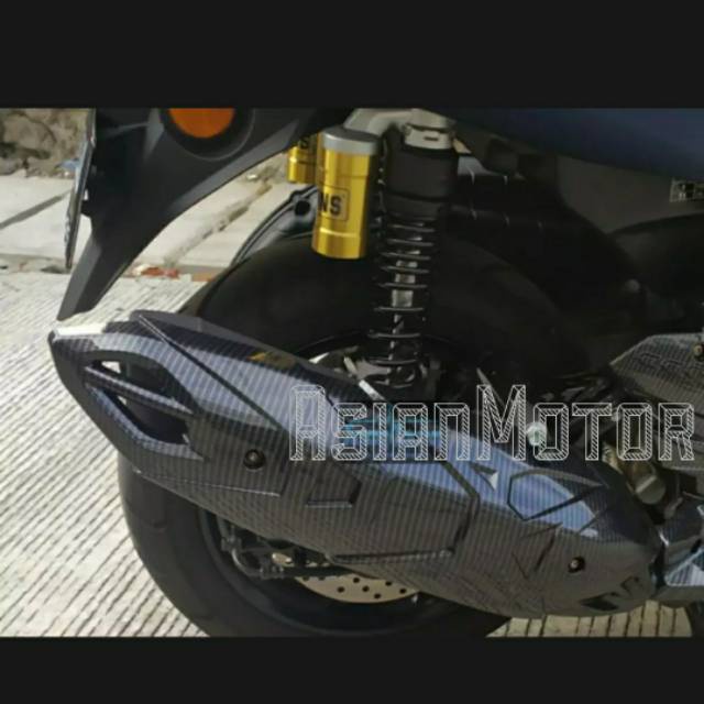 Cover Tutup Knalpot New Nmax 2021 2022 Carbon NEMO / Pelindung Knalpot N max Original Nemo Variasi Nmax Aksesoris Nmax 2021 2022 Terbaru