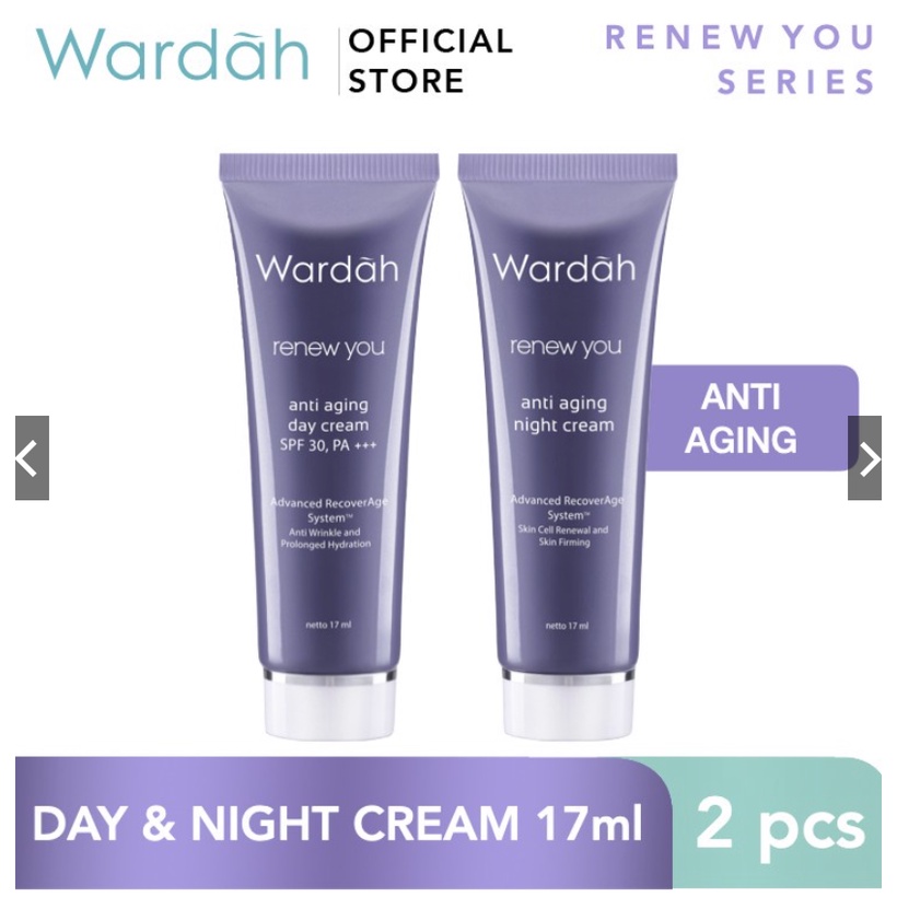 WARDAH PAKET RENEW YOU ( DAY / NIGHT 15 ML TUBE )