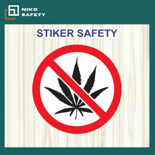 

Sticker Safety Sign No Drugs / Stiker Dilarang Memakai Obat Terlarang / Sticker Custom Nico Safety