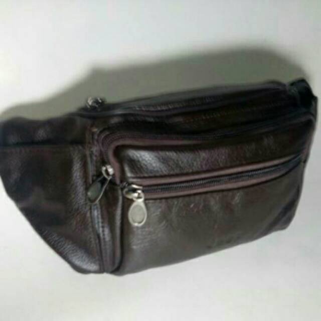 TAS SELEMPANG/ Tas Pinggang Kulit Asli Branded JEEP