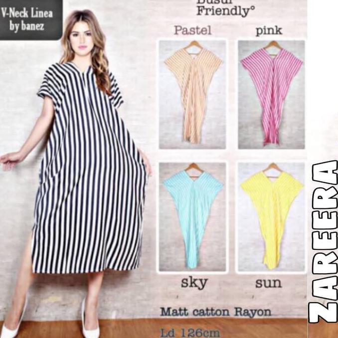Best Seller # Daster V-Neck Linea/Dress Leher V/Baju Tidur/Modern/Modis/Bumil/Jumbo