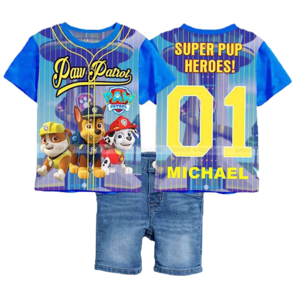 

Kids Baseball Jesrey Set (Free Name Tag)