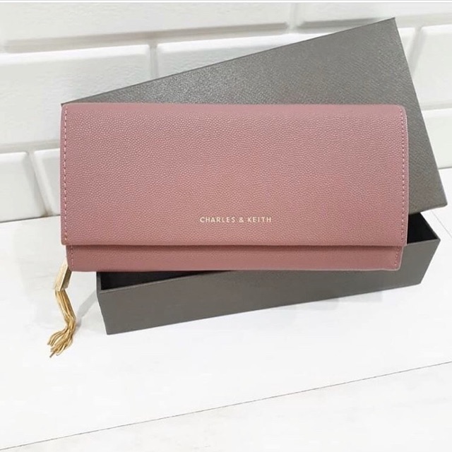 NEW !! CHARLES CHARLES&KEITHCNK WALLET ORI TASSEL DOMPET WANITA D8101/d007-2