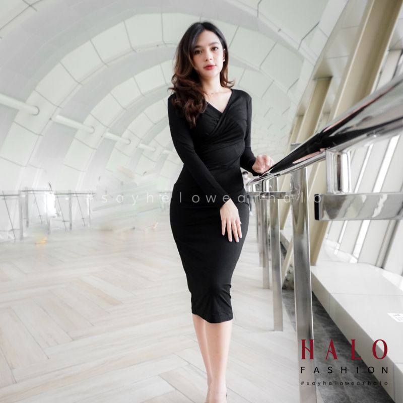 [Halo Fashion] Gabriella Midi Dress Korean Fashion
