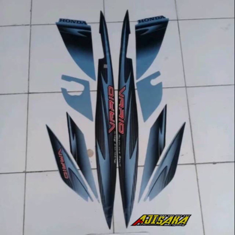 stiker motor honda vario 2007 2006 biru hitam biru