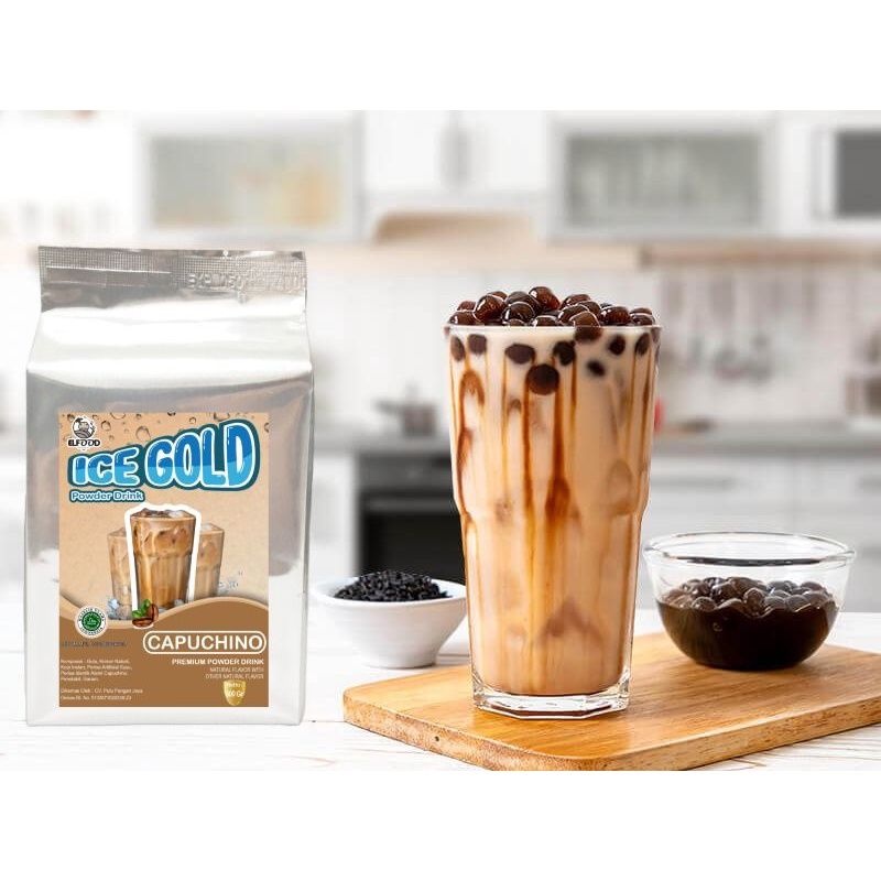

Powder Drink Premium Ice Gold Mix Rasa Cappucino 500 Gram