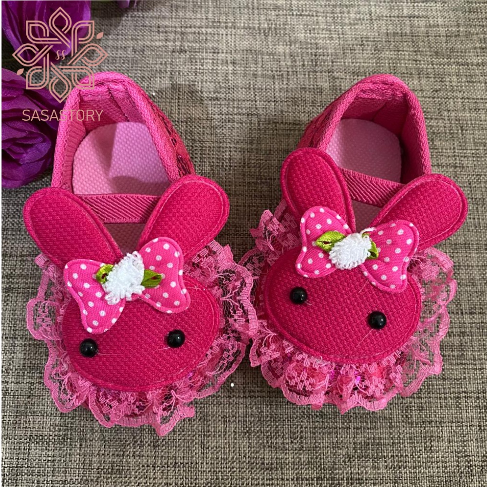 SEPATU PREWALKER BABY BAYI ANAK PEREMPUAN BONEKA KELINCI 0-12 BULAN FP12