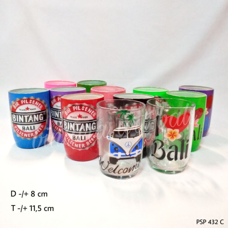 gelas gagang gelas minum gelas bali souvenir murah bali oleh oleh bali