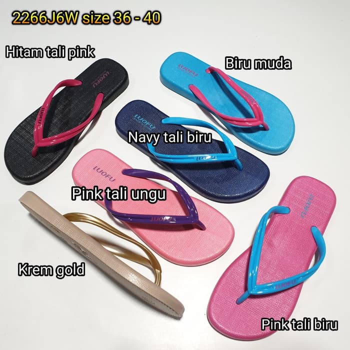  sandal  wanita  jepit  luofu  sendal jelly karet import sendal 