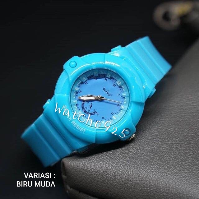 ✅COD FREE BATERAI JAM TANGAN WANITA PRIA WATCH KERAT WARNA 7 READY SPORT RUBBER IMPORT GROSIR  W111
