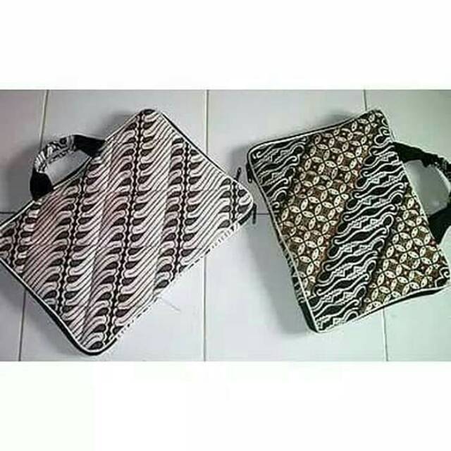 TAS LAPTOP BATIK UKURAN 12.14.16 INCH DALEM ADA SPON NYA