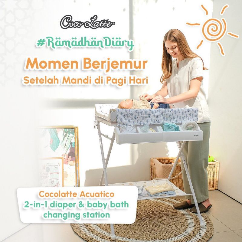 Cocolatte CL 6990 Acuatico Easy To Use Changing Table / Bak Mandi Bayi Berdiri Baby Bathup Baby Tafel