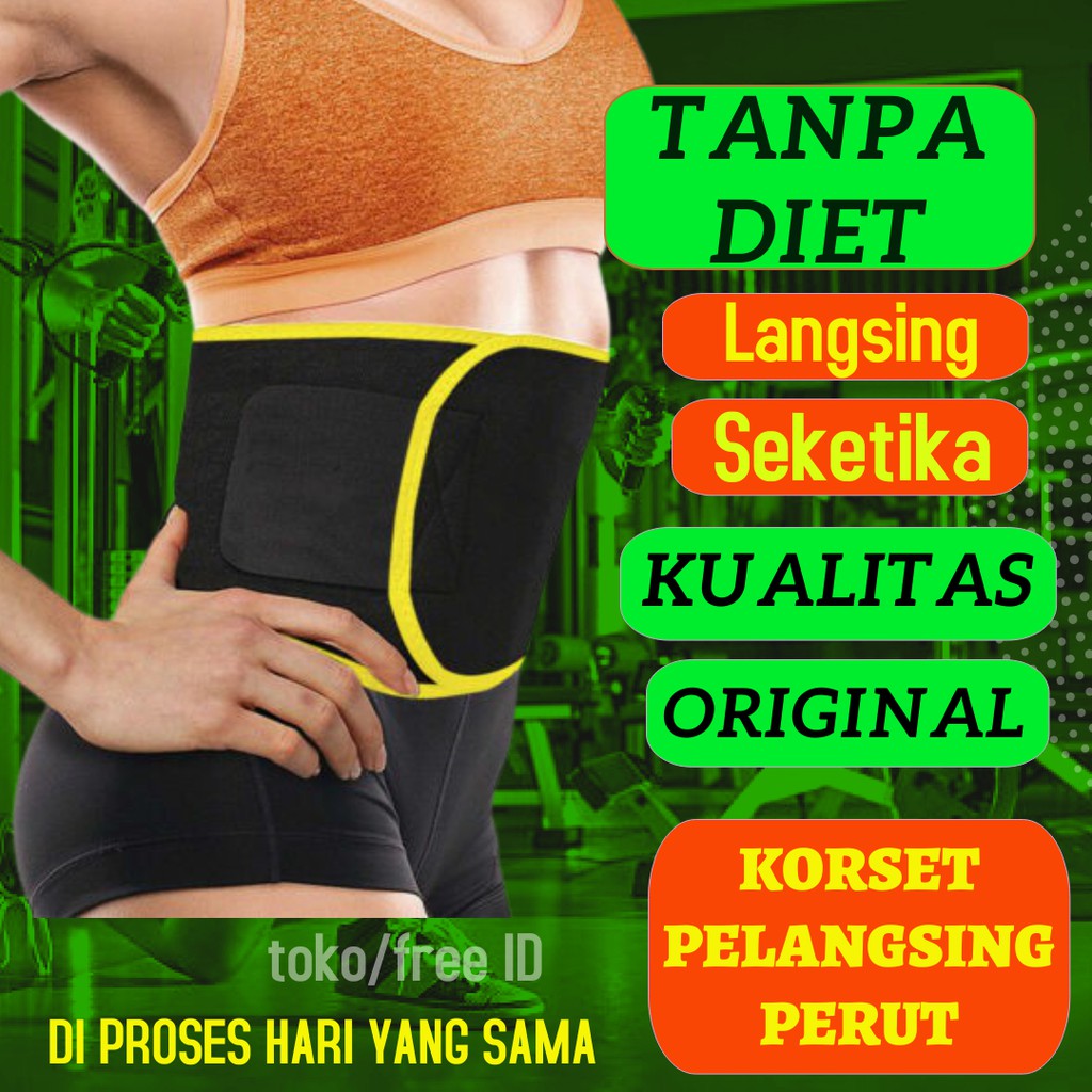 Korset Pelangsing Perut Buncit Alat Pengecil Perut Sabuk Perekat Pinggang Olahraga Wanita Waist