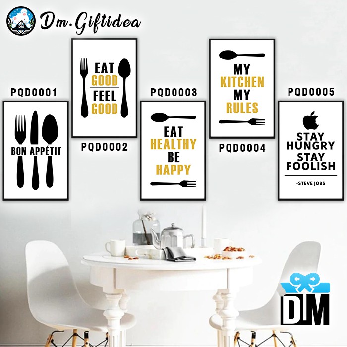 WALL DECOR Hiasan Dinding Poster Quotes Dapur Ukuran A3