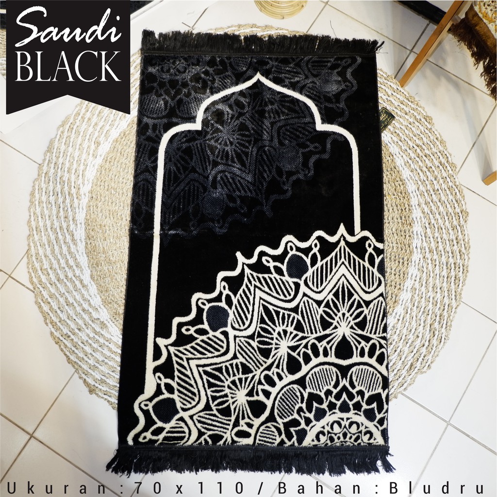 Sajadah Turki Turkey Kiswah Black Sejadah Hitam Super Premium