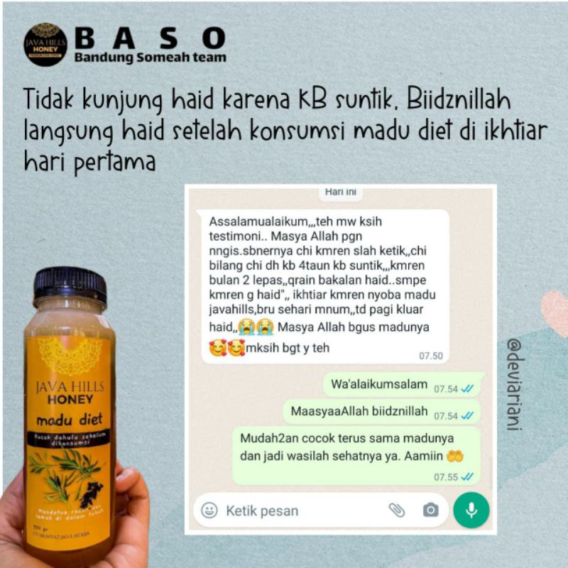 Madu Diet herbal alami slim 330g