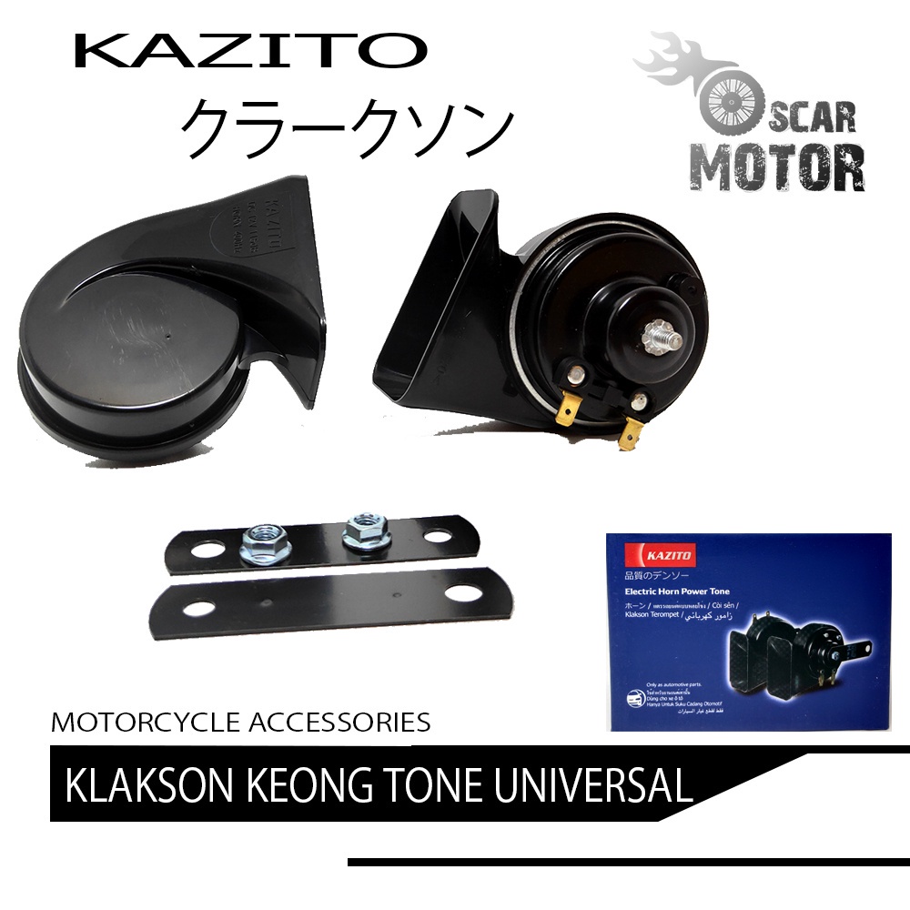 KLAKSON KEONG CLARKSON DOUBLE UNIVERSAL MOBIL MOTOR HITAM POLOS KAZITO motor