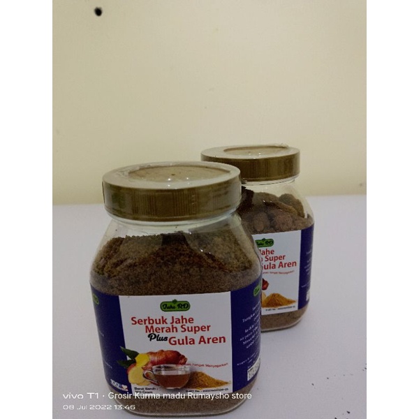 

serbuk jahe merah RD plus gula aren 330gr lebih terasa jahenya