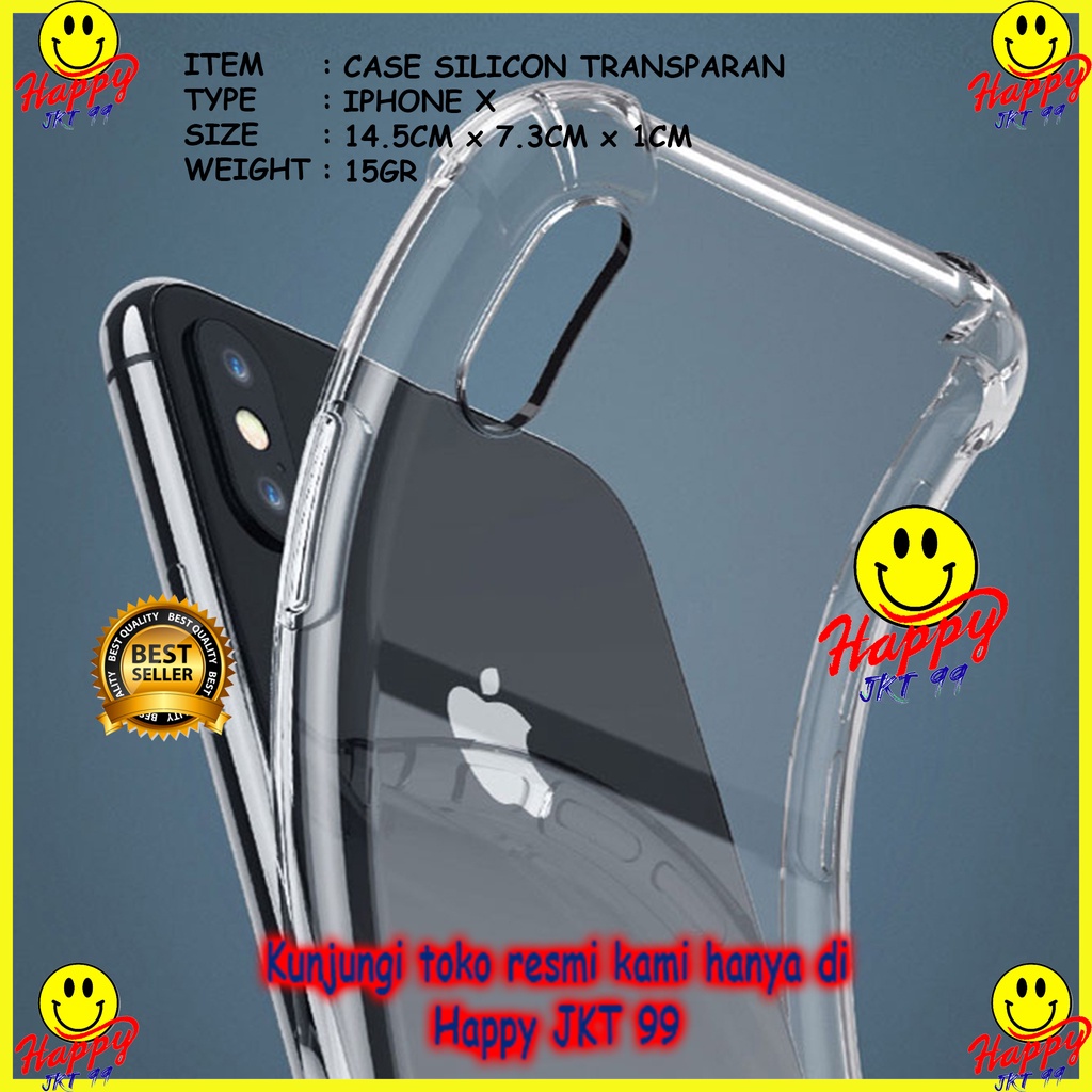 ANTI CRACK CASE IPHONE X SHOFTCASE CASE  BENING TRANSPARAN SILIKON