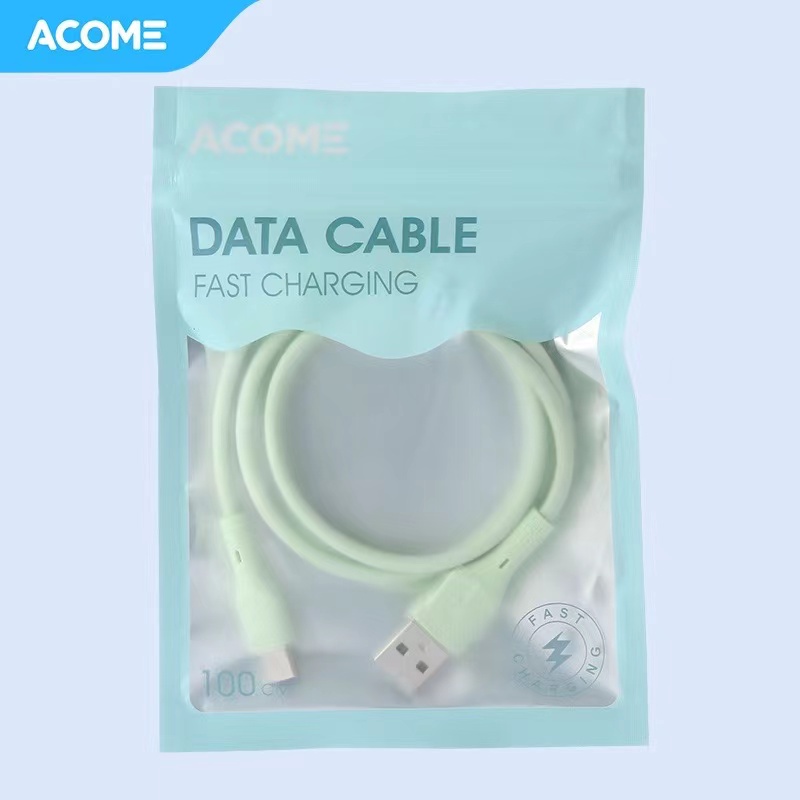 ACOME AGC010 Kabel Data Type C Fast Charging 18W 1 Meter Seri Warna Warni - Garansi Resmi 1 Tahun