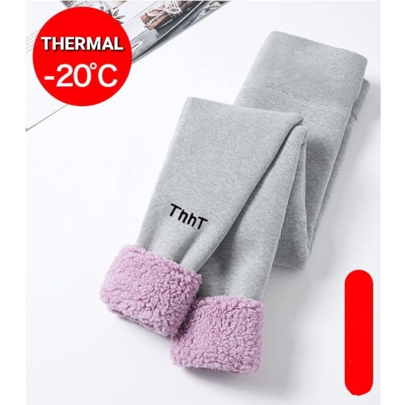 IMPORT WOMAN WINTER THERMAL WOOL PANTS TNNT DOUBLE FUR LEGGING MINUS CELANA PANJANG WANITA MUSIM DINGIN LAPIS BULU