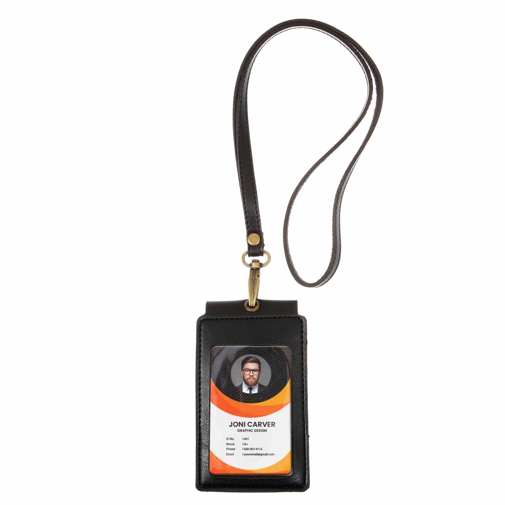 

ID card holder 2 slot kartu 1 name tag Lipat Magnet