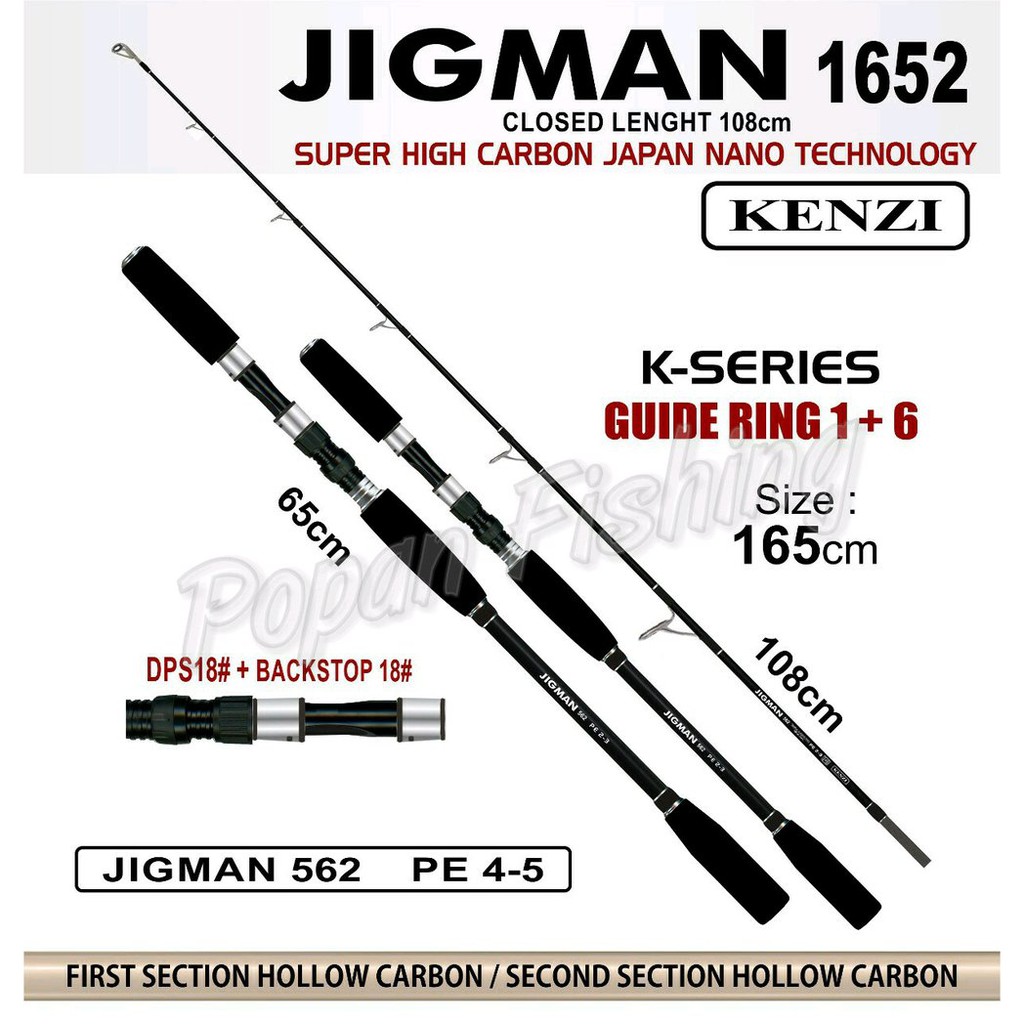 Joran Kenzi Jigman 562 PE 4 - 5 Jigging Rod Berkualitas