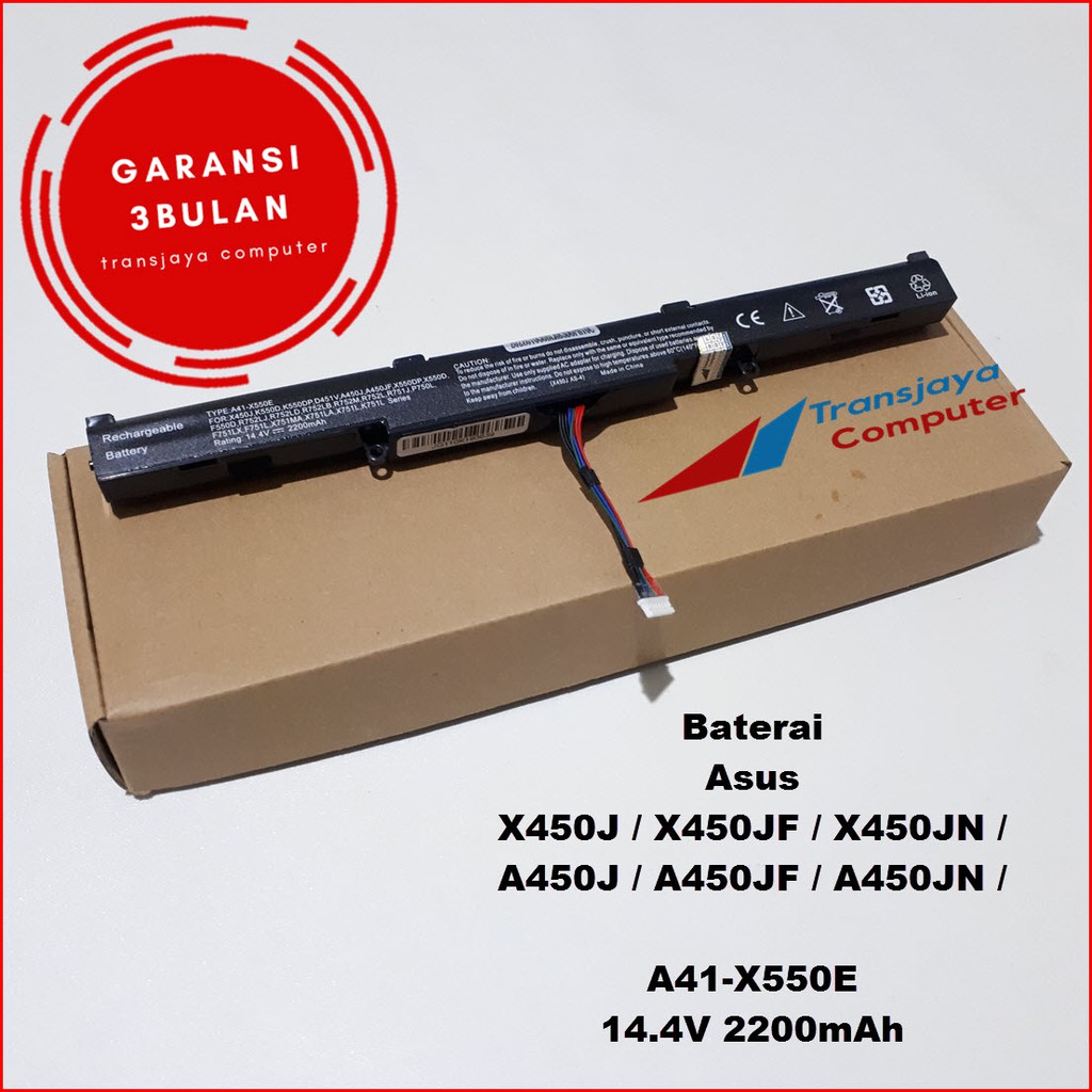 Baterai Battery Asus X450J X450JF X450JN A450J A450JF A450JN X550 X550E X550D X550DP X550Z F550D