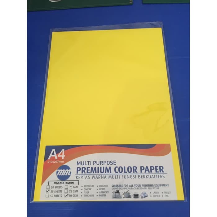 

HVS Warna 80gr MM-210 Lemon (50 lembar)