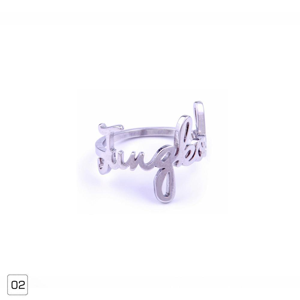 Timekey Cincin Titanium Steel Desain KPOP BTS JUNGKOOK V JIMIN SUGA JIN J-HOPE RM VAN N1Y5