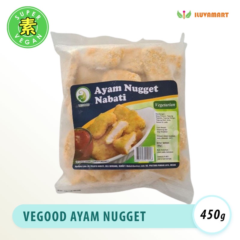 

Vegood Nuget Ayam Nabati 450gr / Veg. Chicken Nugget / Soya Naget