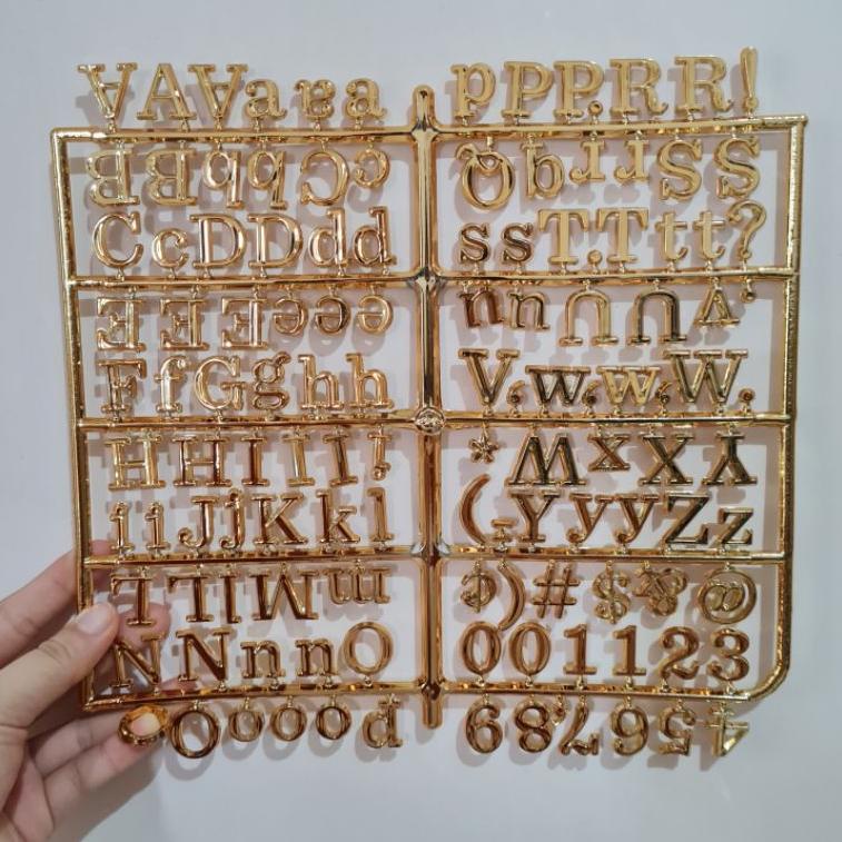 

{C-OFU) {㊛) [Gold] Tambahan huruf untuk papan nama bayi letter board //trending)