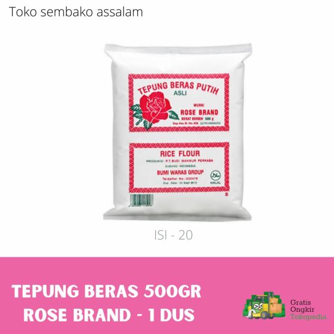 

PROMO tepung beras rose brand 500gr 1 dus isi 24