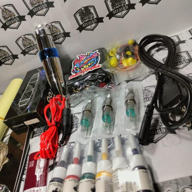 Mesin Tatto Rotary Pen Abs Fullset Mesin Tatto Kecantikan Tubuh