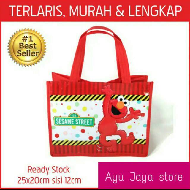 

Tas ultah / Tas Souvenir / Goodie Bag / Tas Ultah Tema Sesame Street