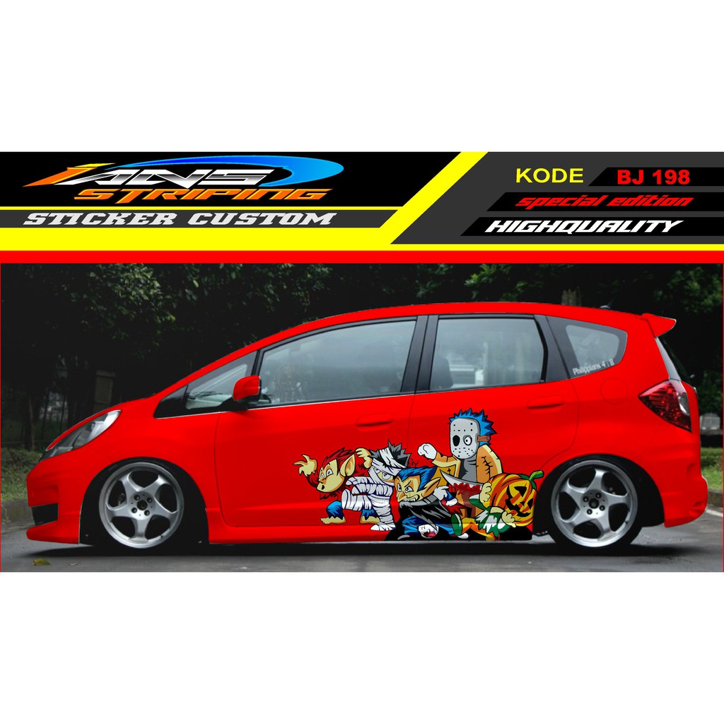 VARIASI STICKER MOBIL HONDA JAZZ