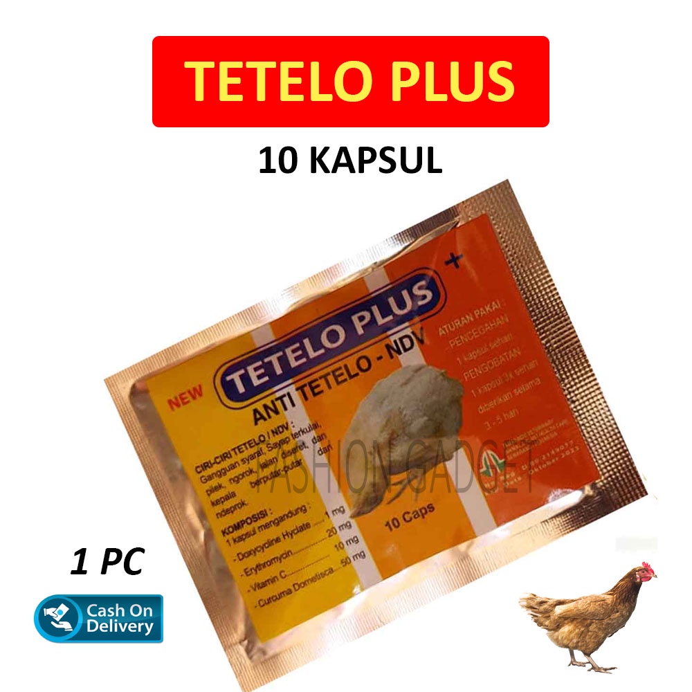 Tetelo Plus isi 10 Kapsul Obat Anti Tetelo Ndv Ayam Obat Ayam Tetelo