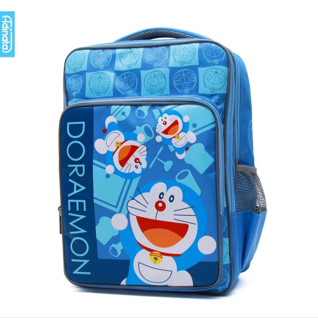 Gramedia Yogya - Adinata Doraemon Fun Double Backpack L 1903-0261 / Tas Sekolah / Ransel Anak / Bag