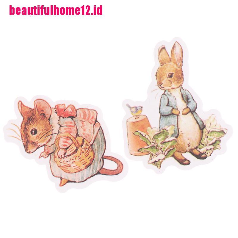 【beautifulhome12.id】11Pcs Stickers DIY Scrapbooking Cartoon Peter Rabbit Album Sticker Pack