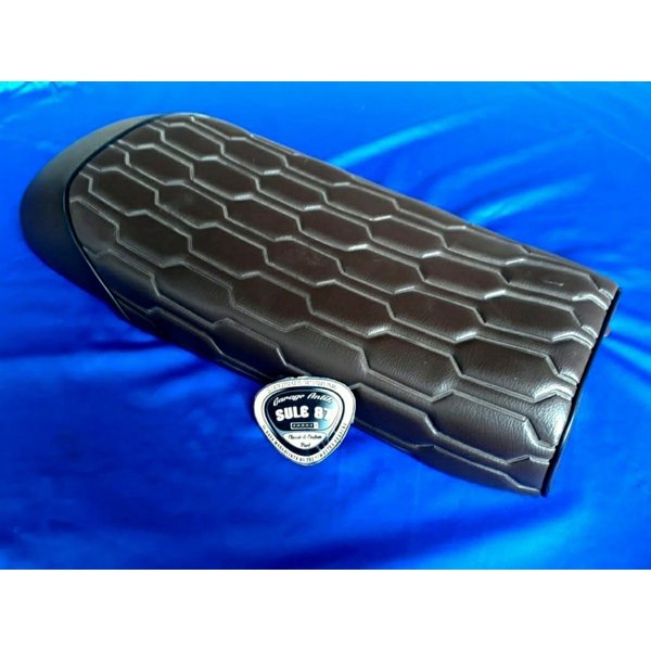 jok japstyle bratsyle coklat model panjang kawasaki w175 custom kustom Motor Custom